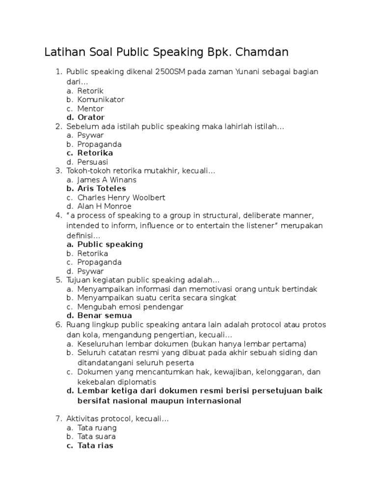 Detail Contoh Public Speaking Nomer 33