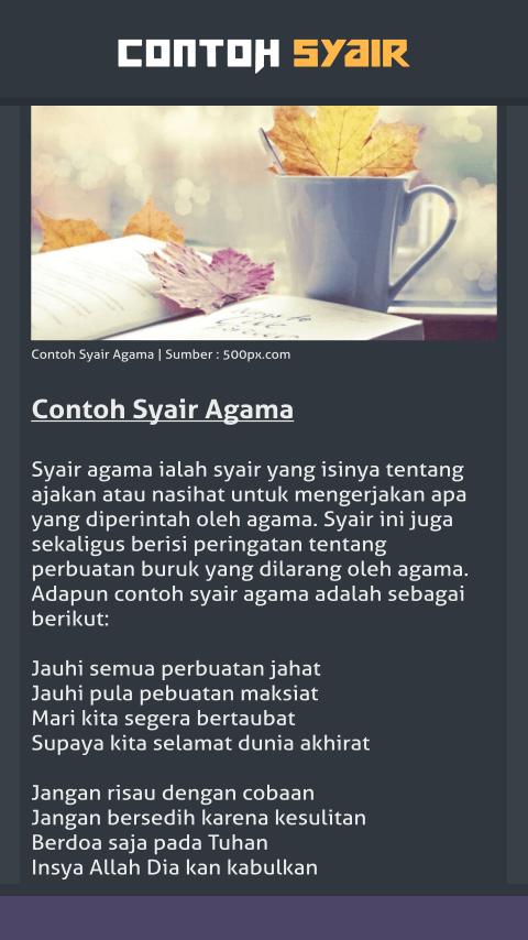 Detail Contoh Puisi Agama Nomer 26