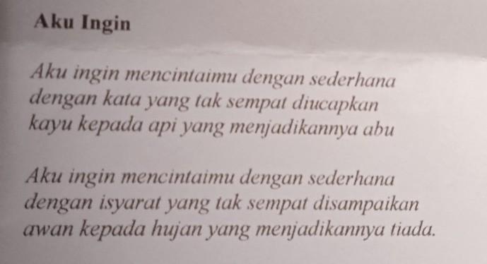 Detail Contoh Puisi Aku Ingin Nomer 56