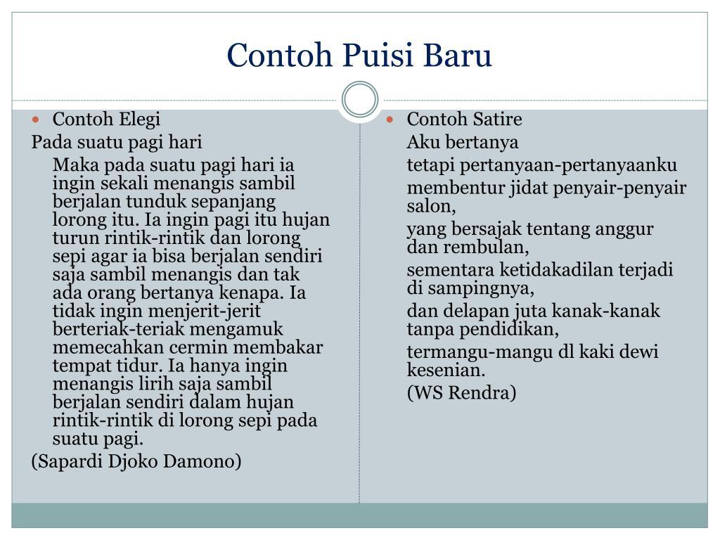 Detail Contoh Puisi Baru Ode Nomer 11