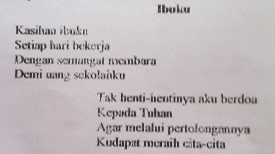 Detail Contoh Puisi Berima Nomer 26