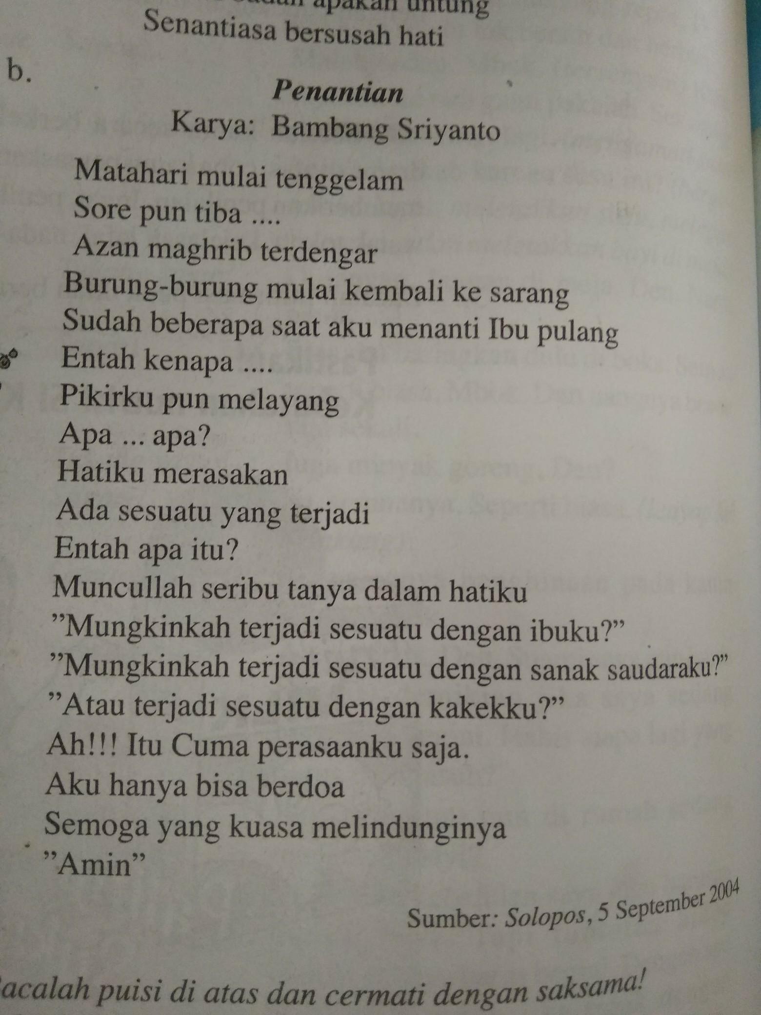 Detail Contoh Puisi Citraan Perasaan Nomer 7