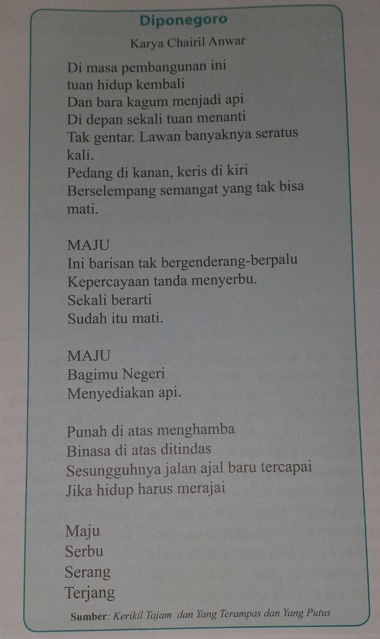 Detail Contoh Puisi Dan Unsur Intrinsiknya Nomer 24