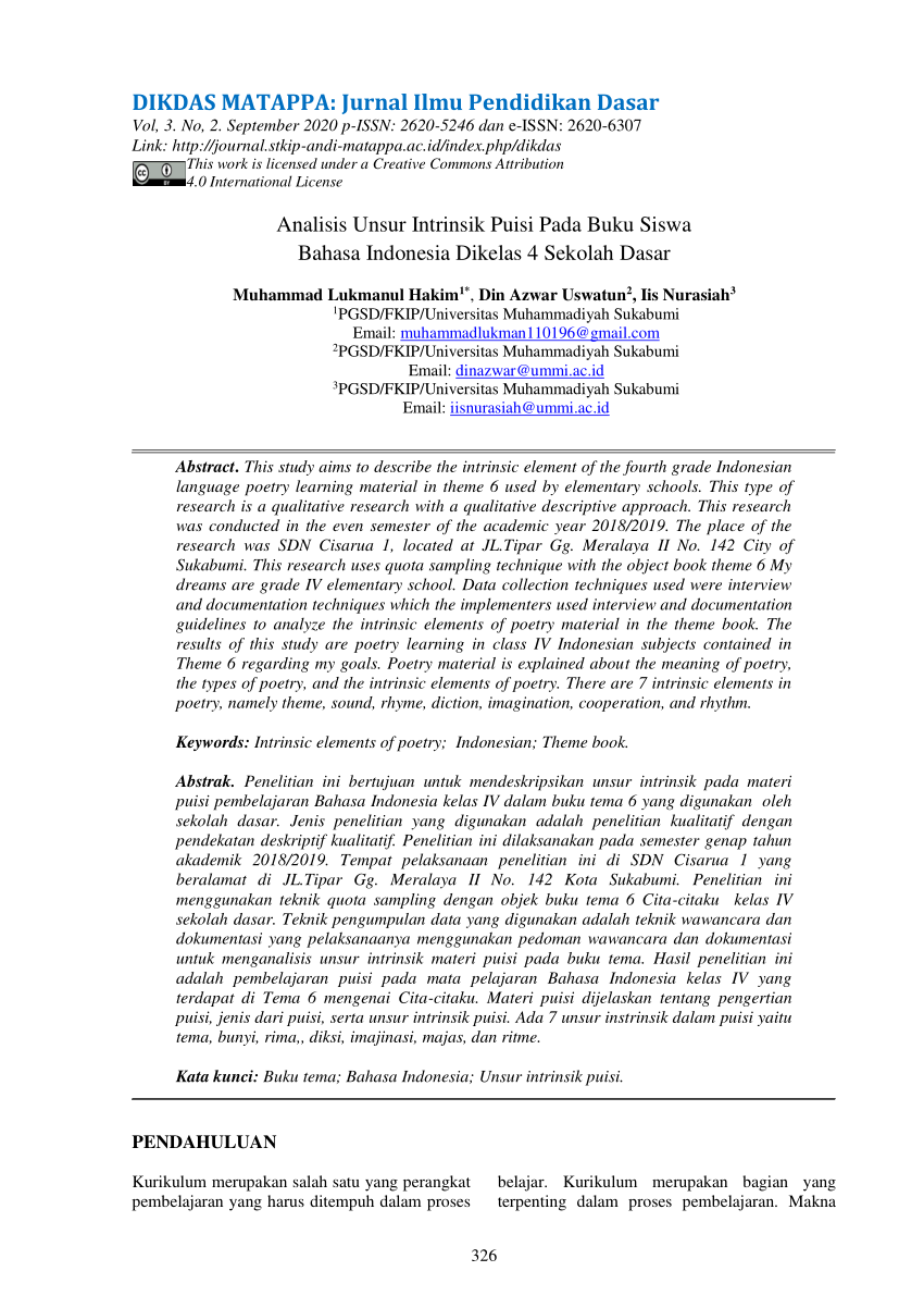 Detail Contoh Puisi Dan Unsur Intrinsiknya Nomer 36