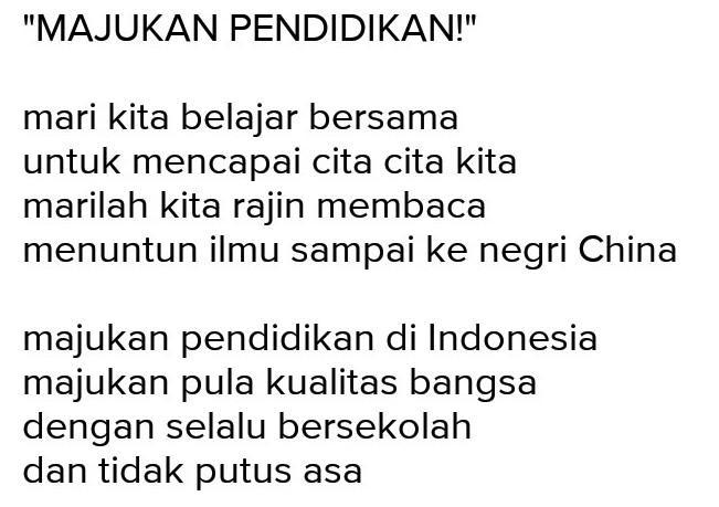 Detail Contoh Puisi Dengan Tema Pendidikan Nomer 41