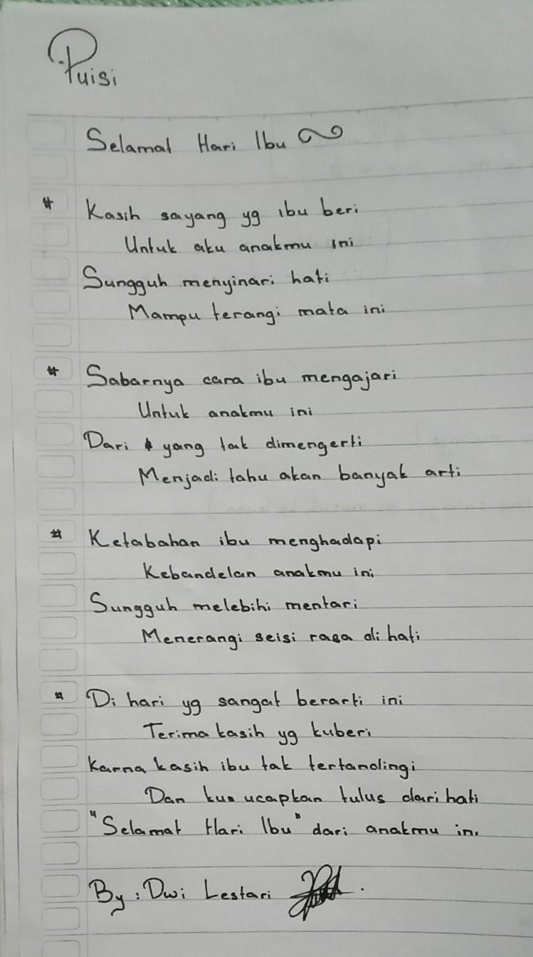 Detail Contoh Puisi Hari Ibu Nomer 13