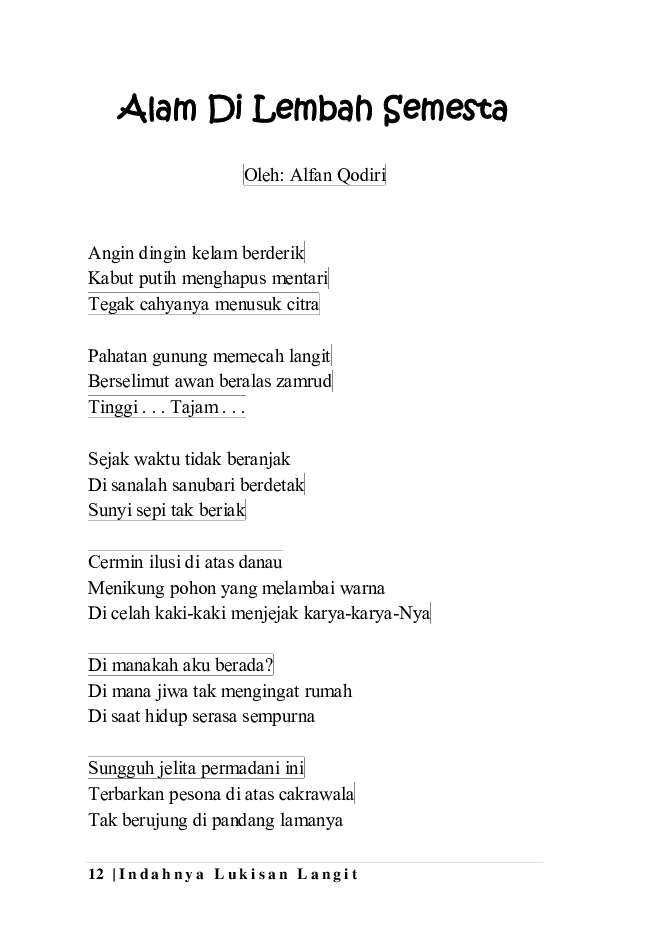 Detail Contoh Puisi Keindahan Alam Indonesia Nomer 52