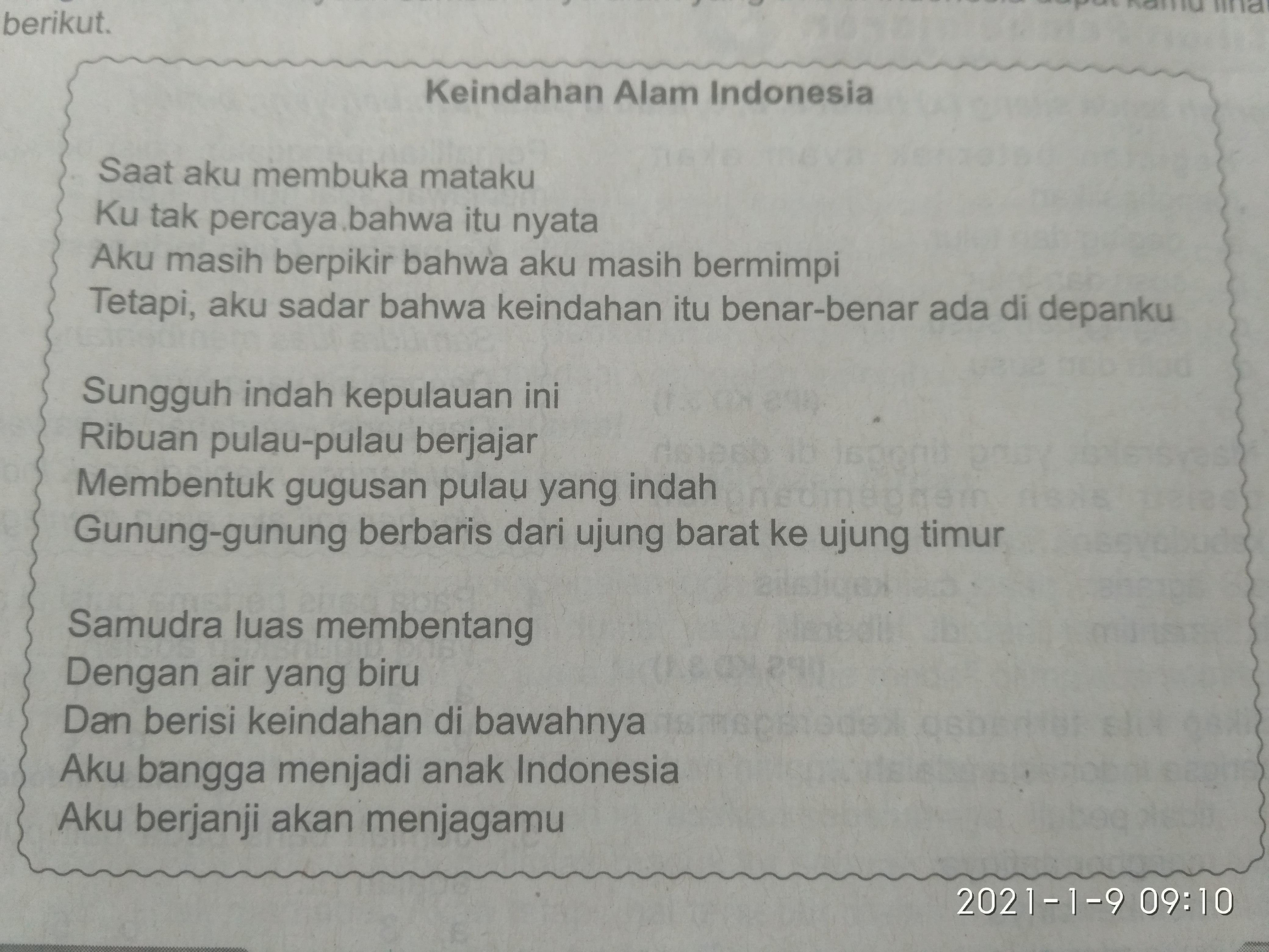 Detail Contoh Puisi Keindahan Alam Indonesia Nomer 53