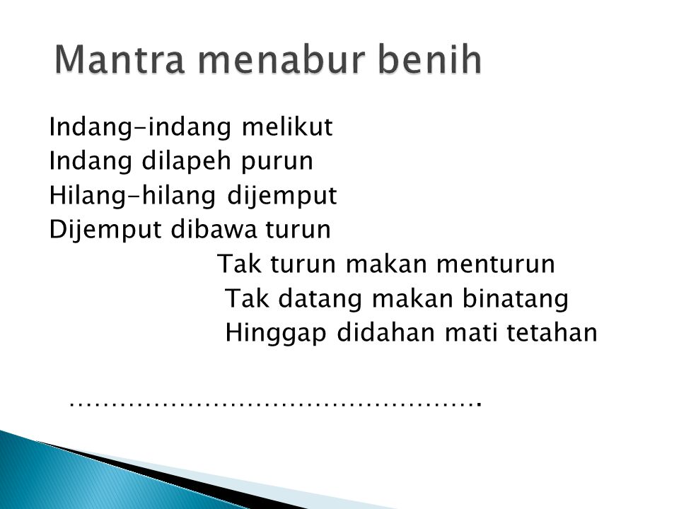 Detail Contoh Puisi Lama Mantra Nomer 3