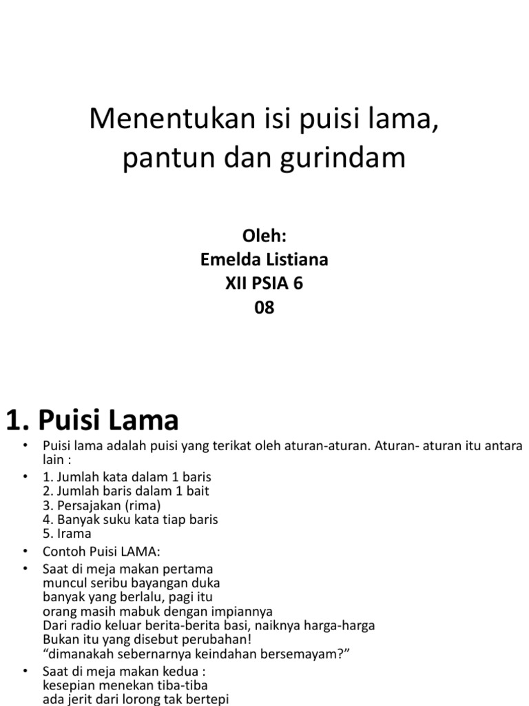 Detail Contoh Puisi Lama Pantun Nomer 15