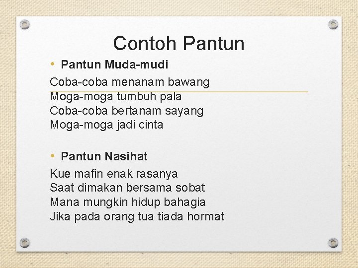 Detail Contoh Puisi Lama Pantun Nomer 6