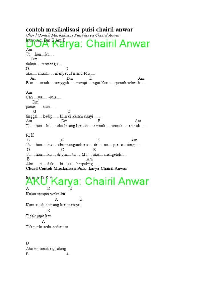 Detail Contoh Puisi Musikalisasi Nomer 23