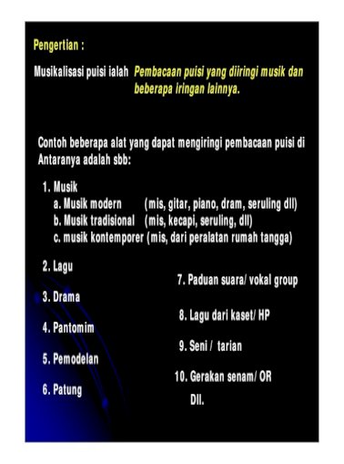 Detail Contoh Puisi Musikalisasi Nomer 24