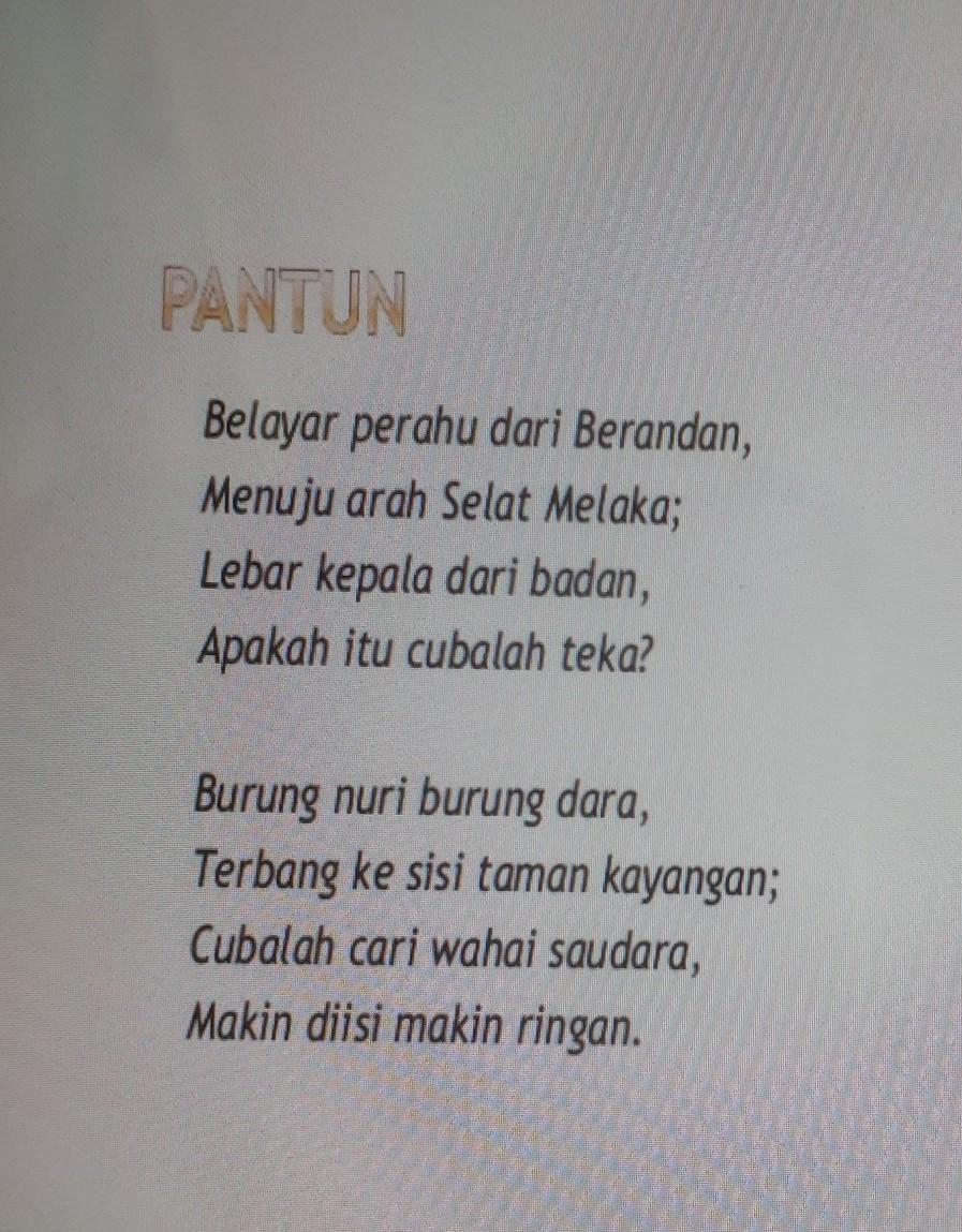 Detail Contoh Puisi Pantun Nomer 15