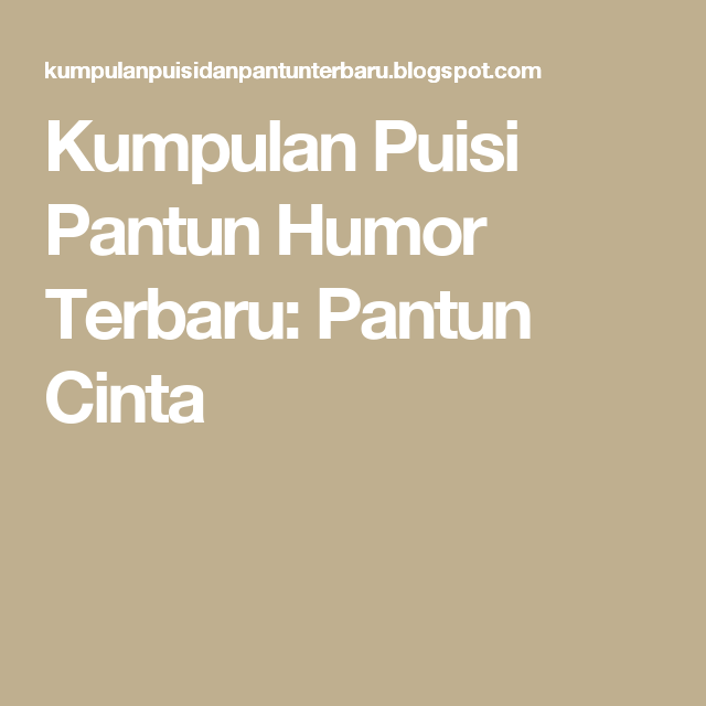 Detail Contoh Puisi Pantun Nomer 51