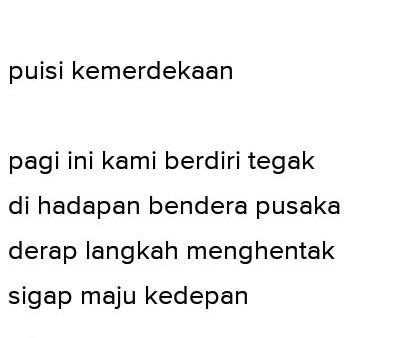 Detail Contoh Puisi Pendek Tentang Kemerdekaan Nomer 34