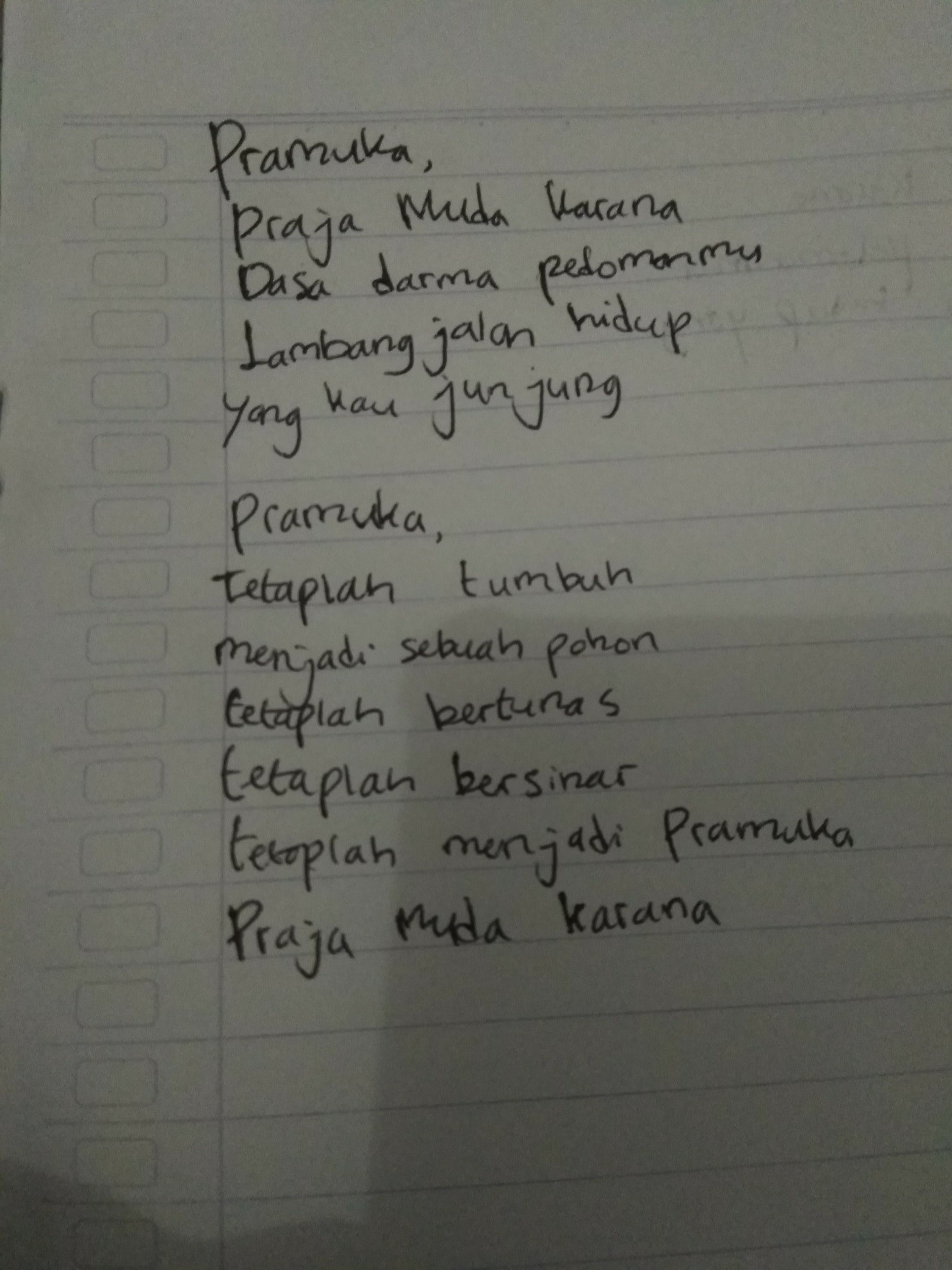 Detail Contoh Puisi Pramuka Nomer 5