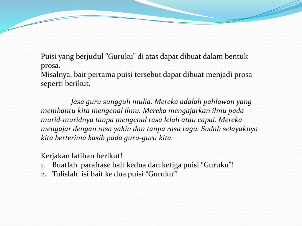 Detail Contoh Puisi Prosa Nomer 55