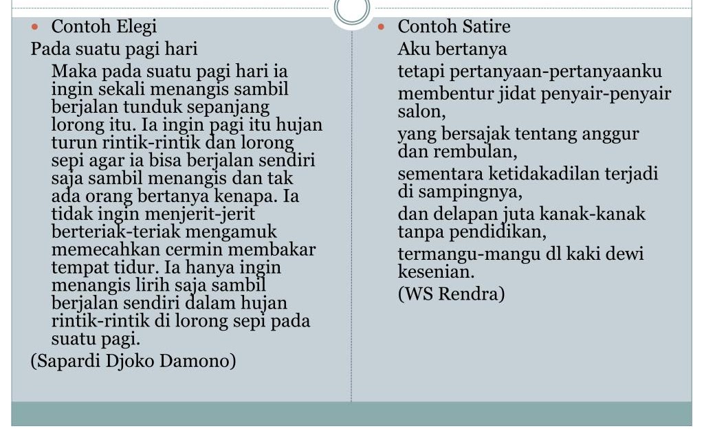 Detail Contoh Puisi Satire Nomer 3