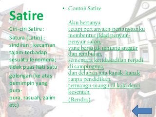 Detail Contoh Puisi Satire Nomer 34