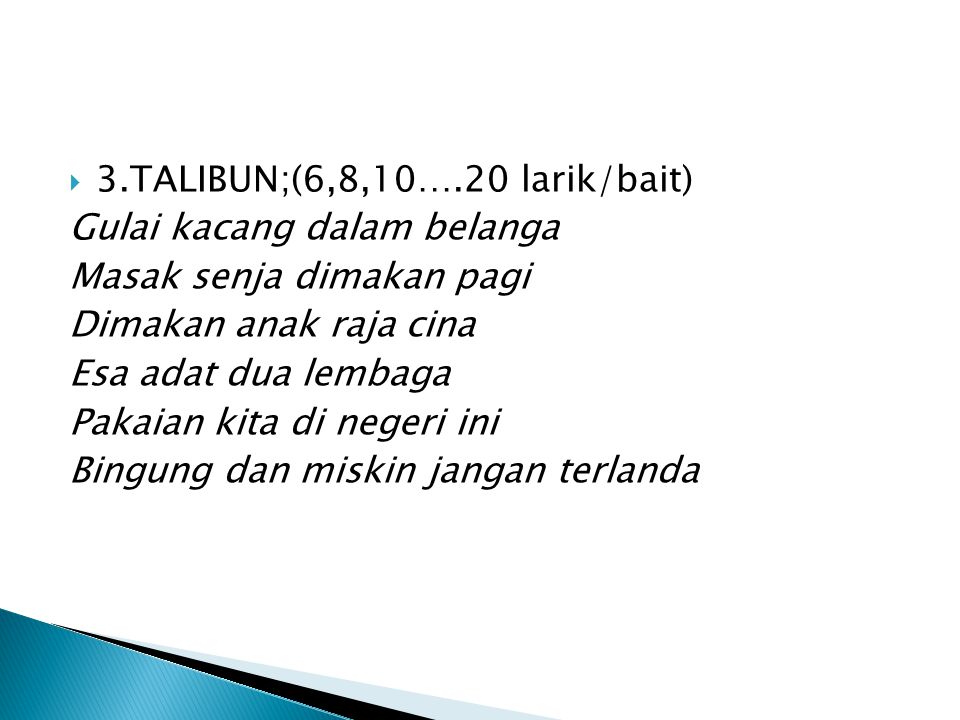 Download Contoh Puisi Talibun Nomer 18
