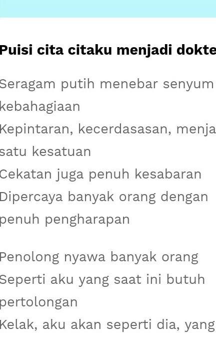 Detail Contoh Puisi Tentang Cita Citaku Nomer 14