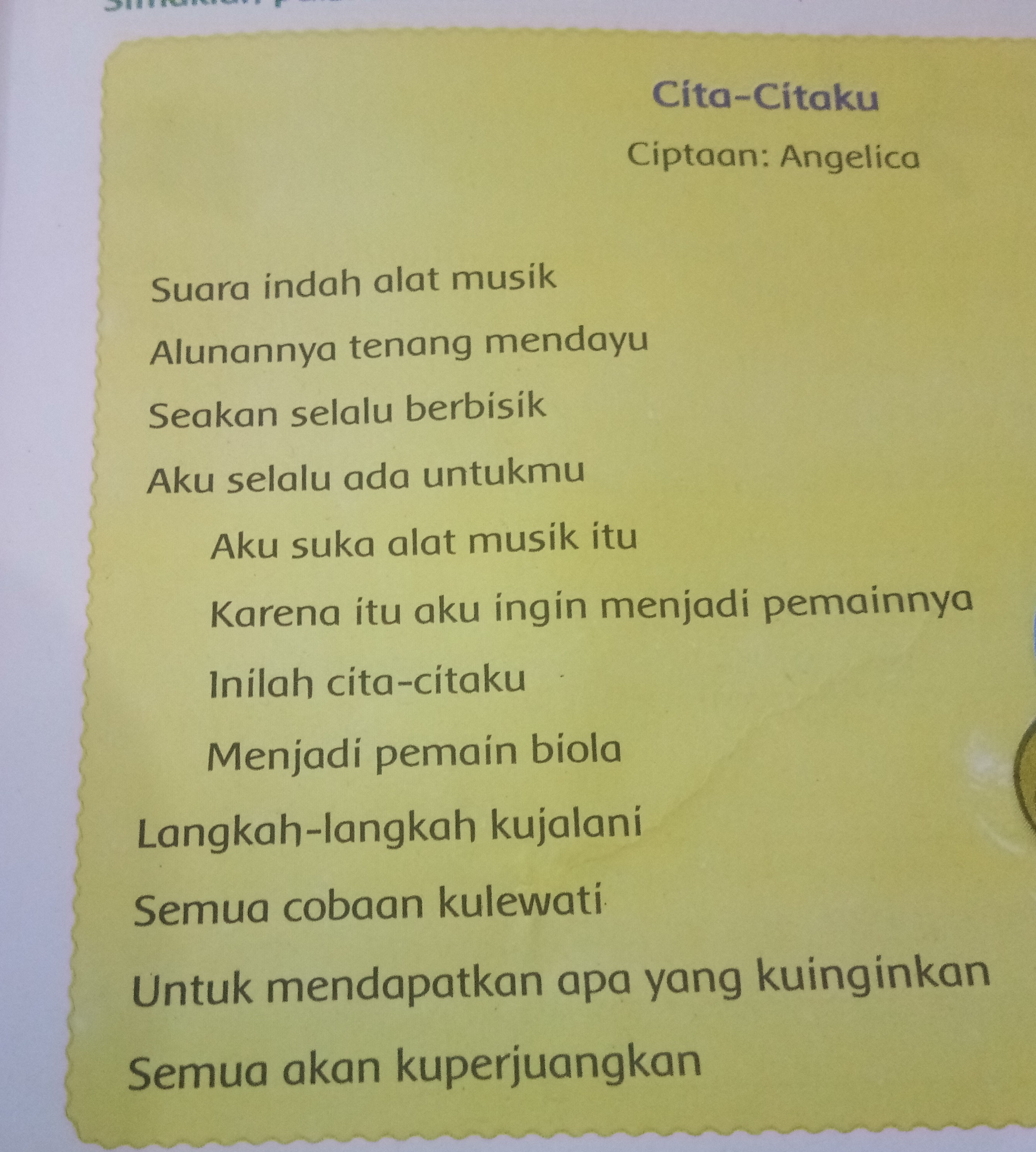 Detail Contoh Puisi Tentang Cita Citaku Nomer 26