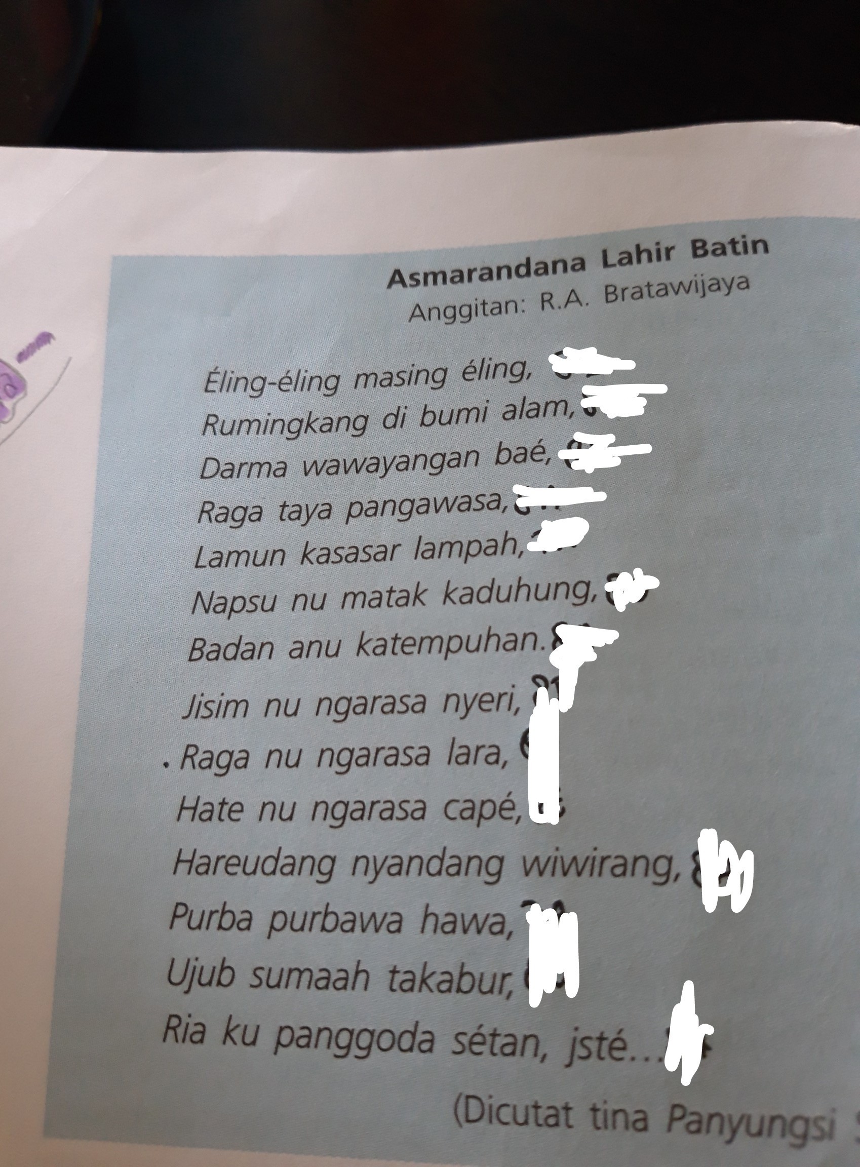 Detail Contoh Pupuh Asmarandana Nomer 3