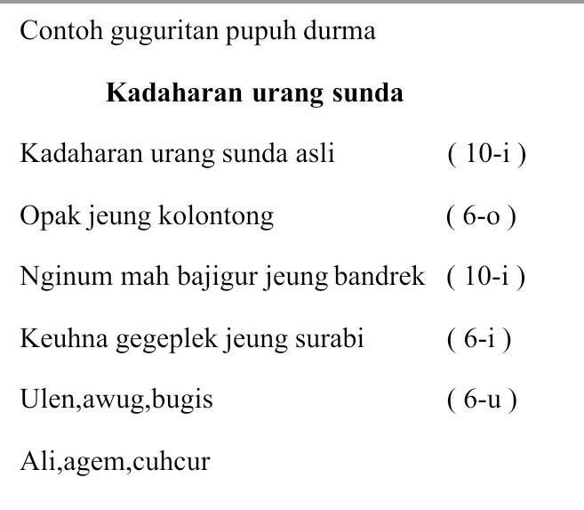 Detail Contoh Pupuh Durma Nomer 11