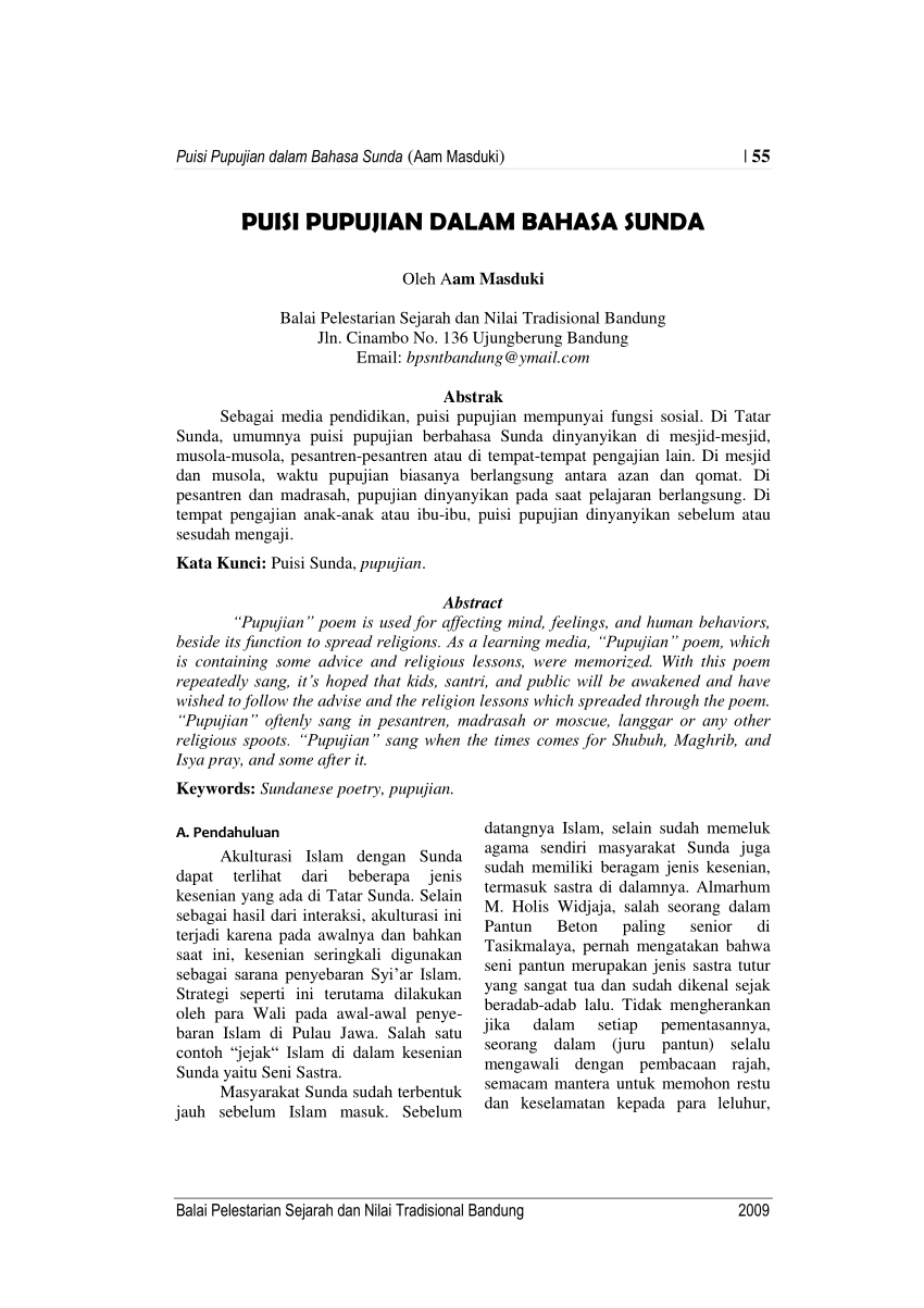 Contoh Pupujian Sunda - KibrisPDR