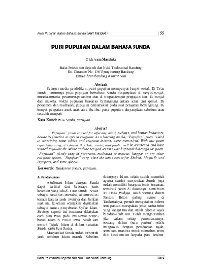 Detail Contoh Pupujian Sunda Nomer 11