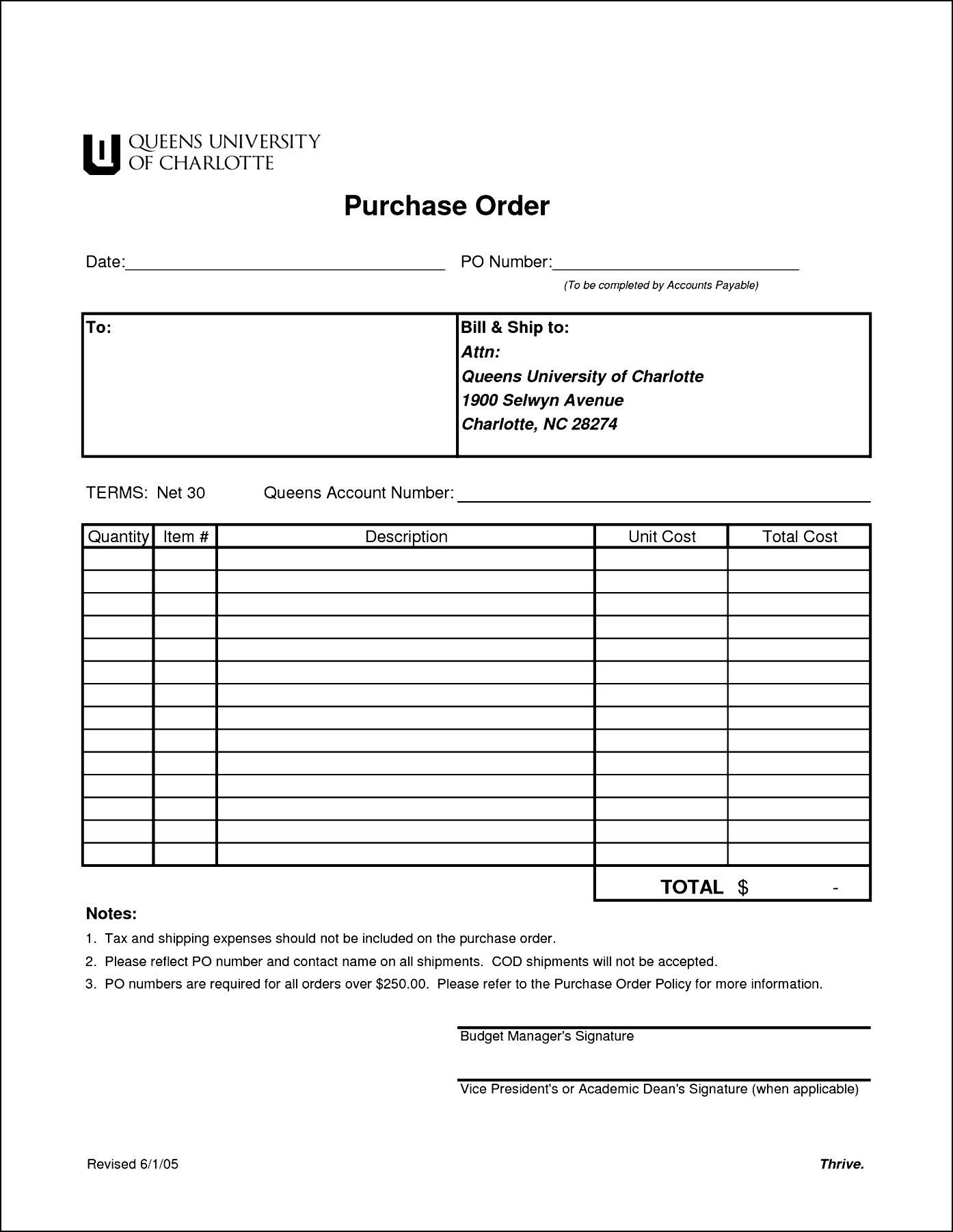 Detail Contoh Purchase Order Form Nomer 19