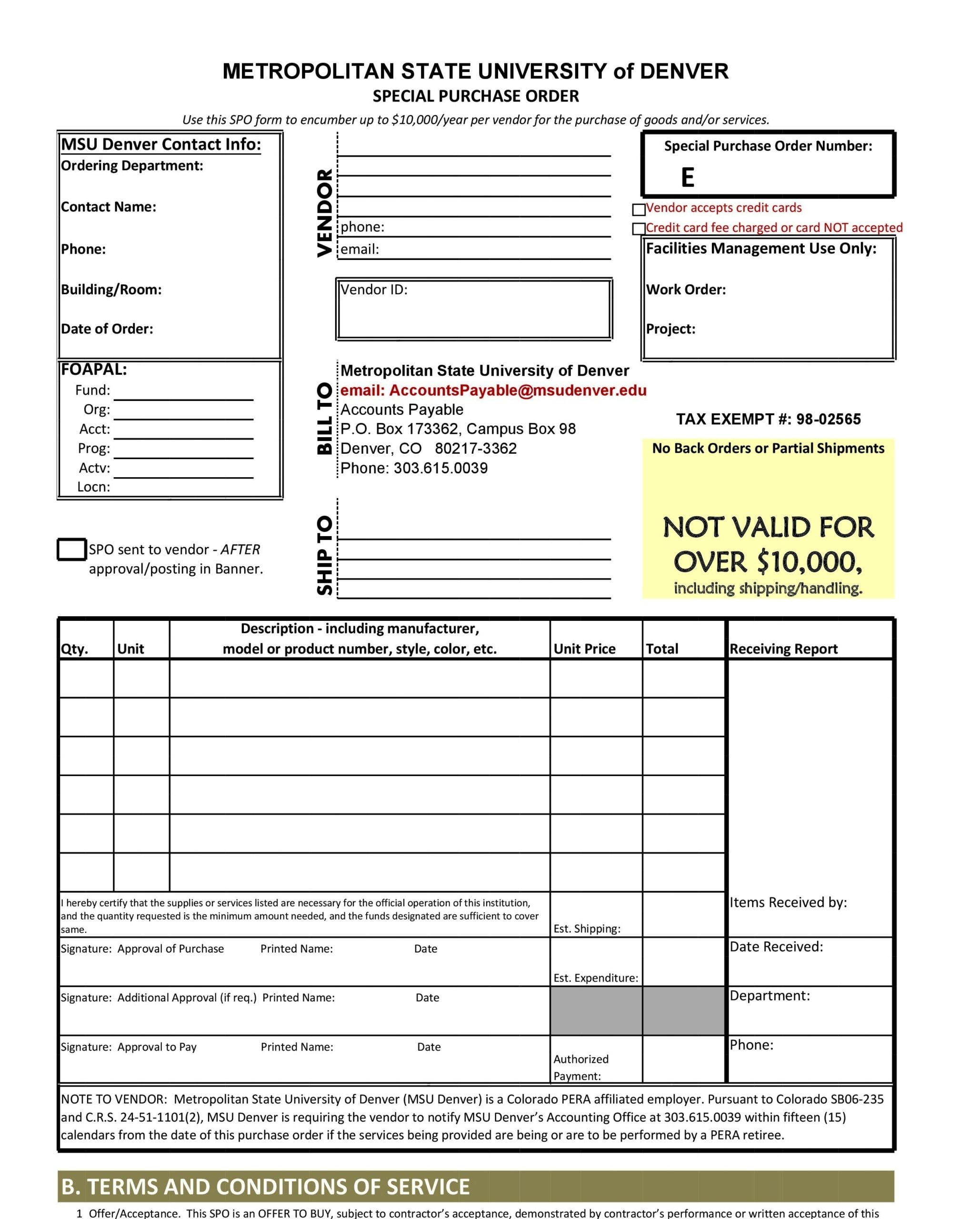 Detail Contoh Purchase Order Form Nomer 24