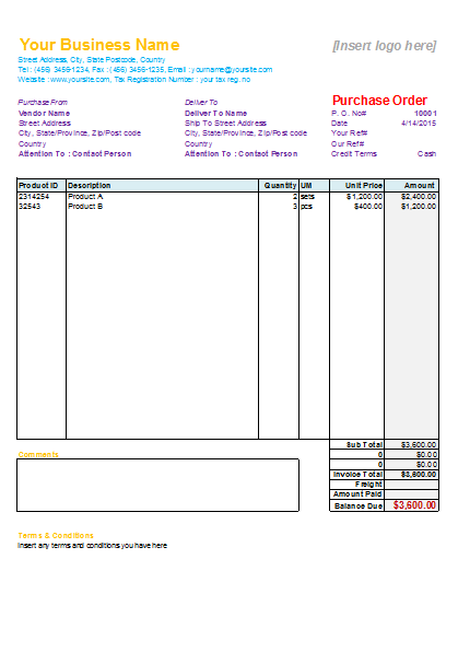 Detail Contoh Purchase Order Form Nomer 31