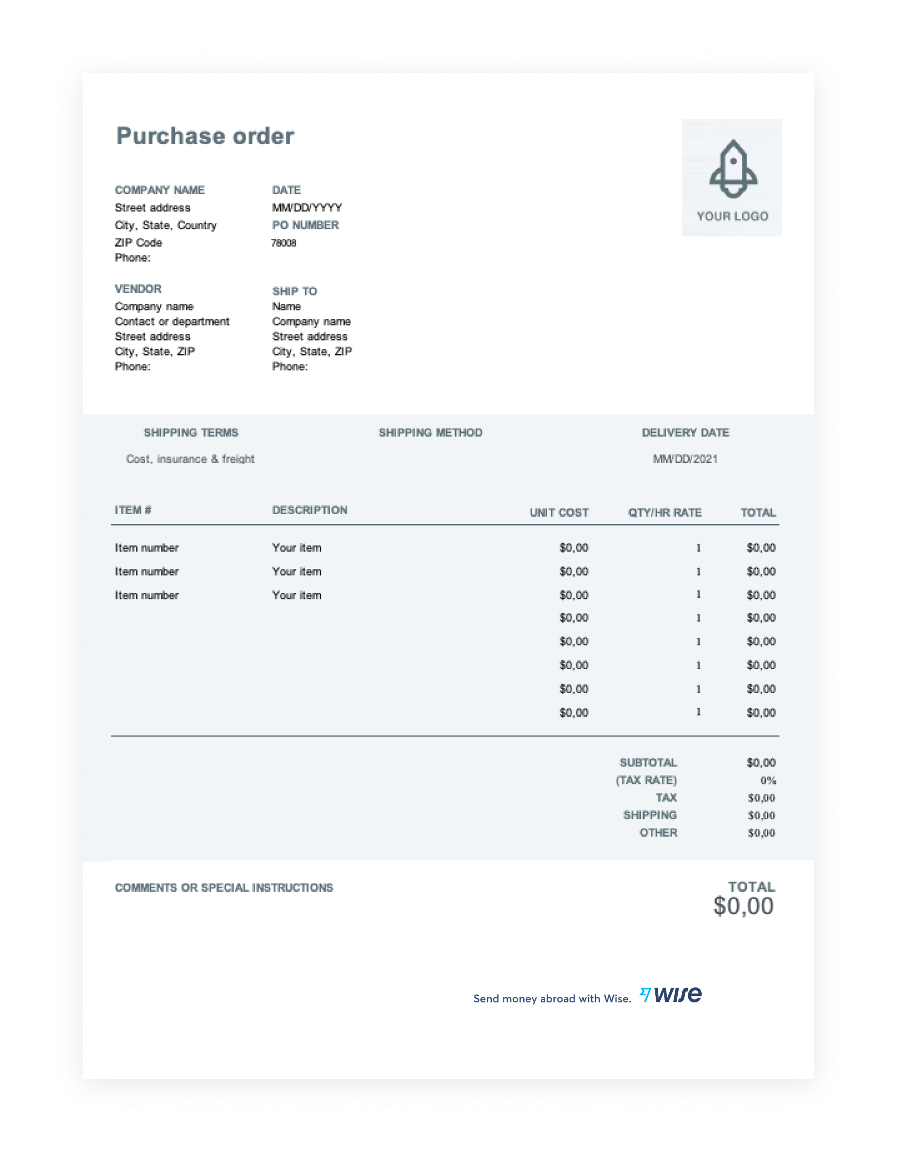 Detail Contoh Purchase Order Form Nomer 43