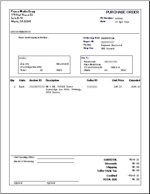 Detail Contoh Purchase Order Form Nomer 56