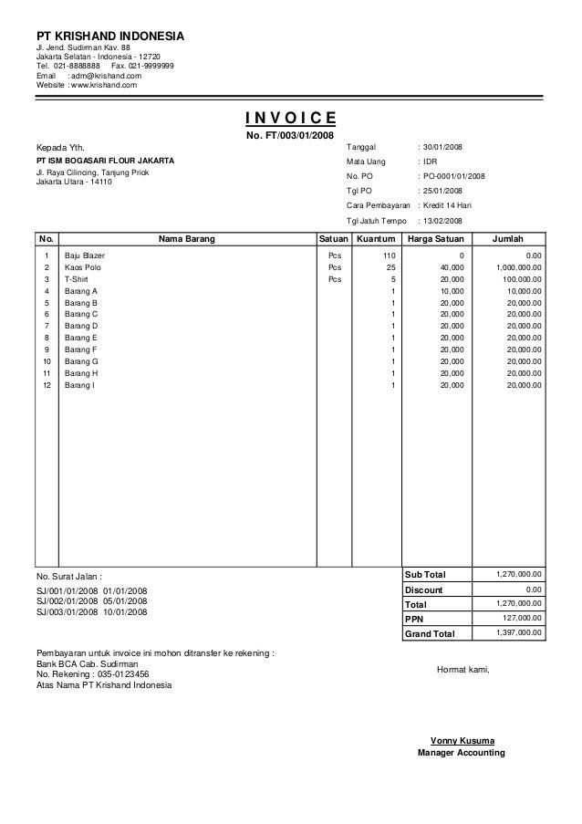 Detail Contoh Purchase Order Word Nomer 44