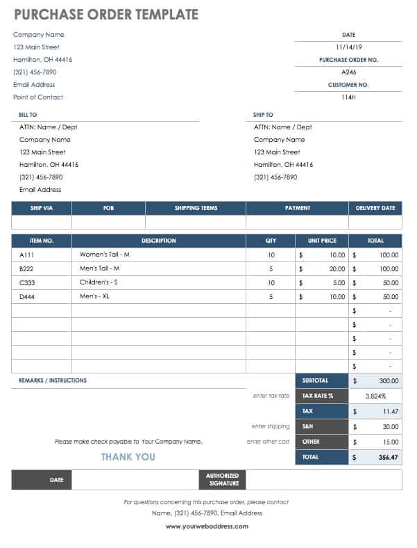 Detail Contoh Purchase Order Word Nomer 45