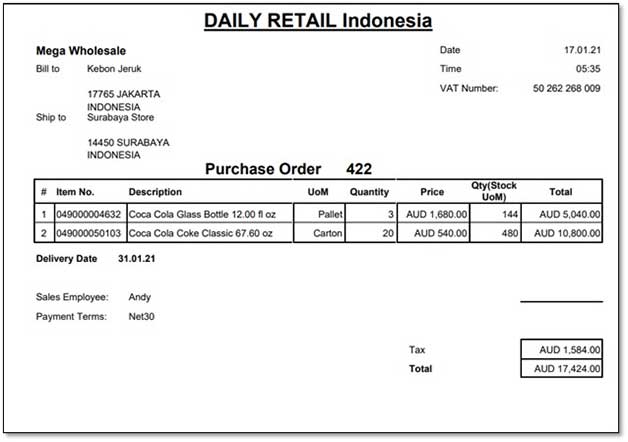 Detail Contoh Purchase Order Word Nomer 50