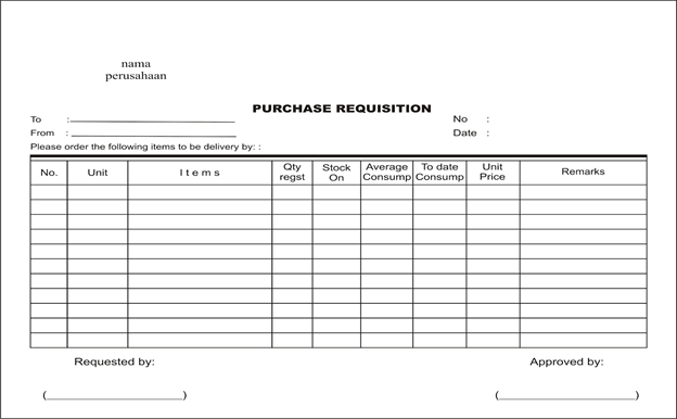 Detail Contoh Purchase Requisition Nomer 2