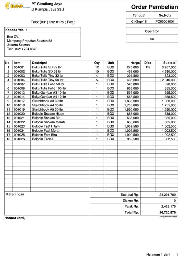 Detail Contoh Purchase Requisition Nomer 49