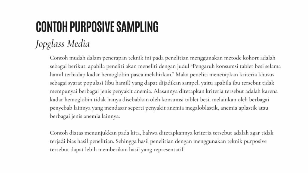 Detail Contoh Purposive Sampling Nomer 5