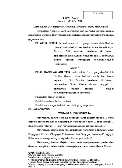 Detail Contoh Putusan Hakim Nomer 20