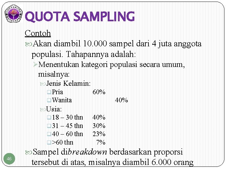 Detail Contoh Quota Sampling Nomer 18