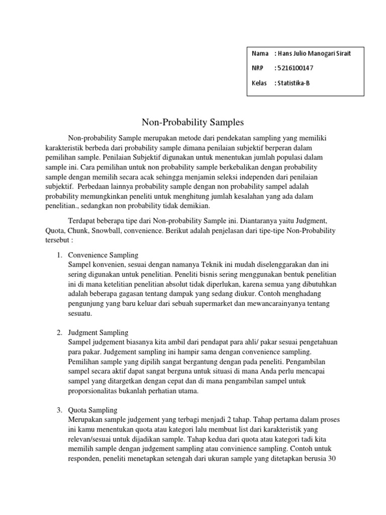 Detail Contoh Quota Sampling Nomer 23