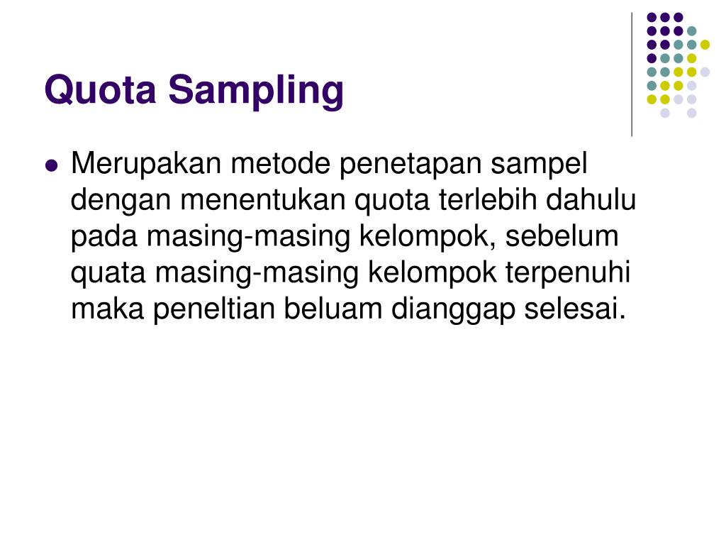 Detail Contoh Quota Sampling Nomer 31