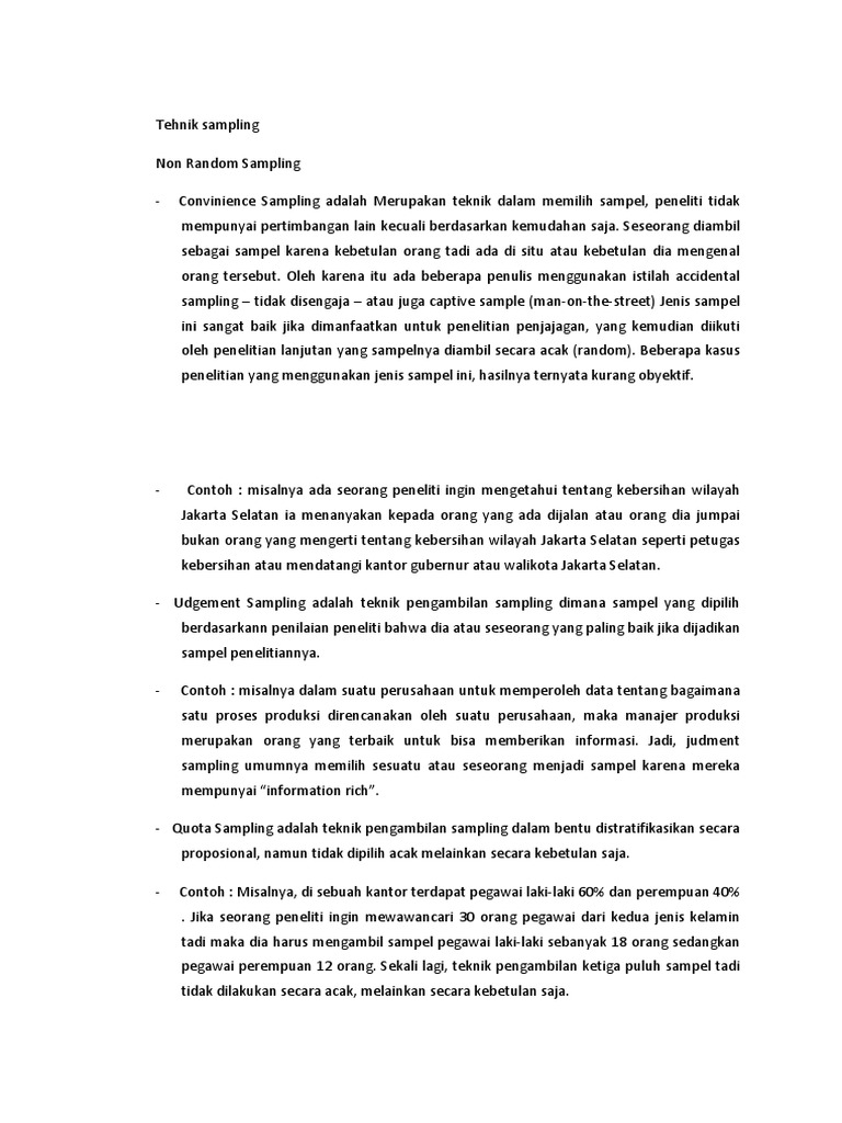 Detail Contoh Quota Sampling Nomer 46