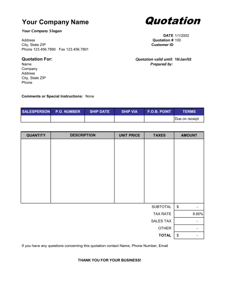 Detail Contoh Quotation Letter Nomer 25