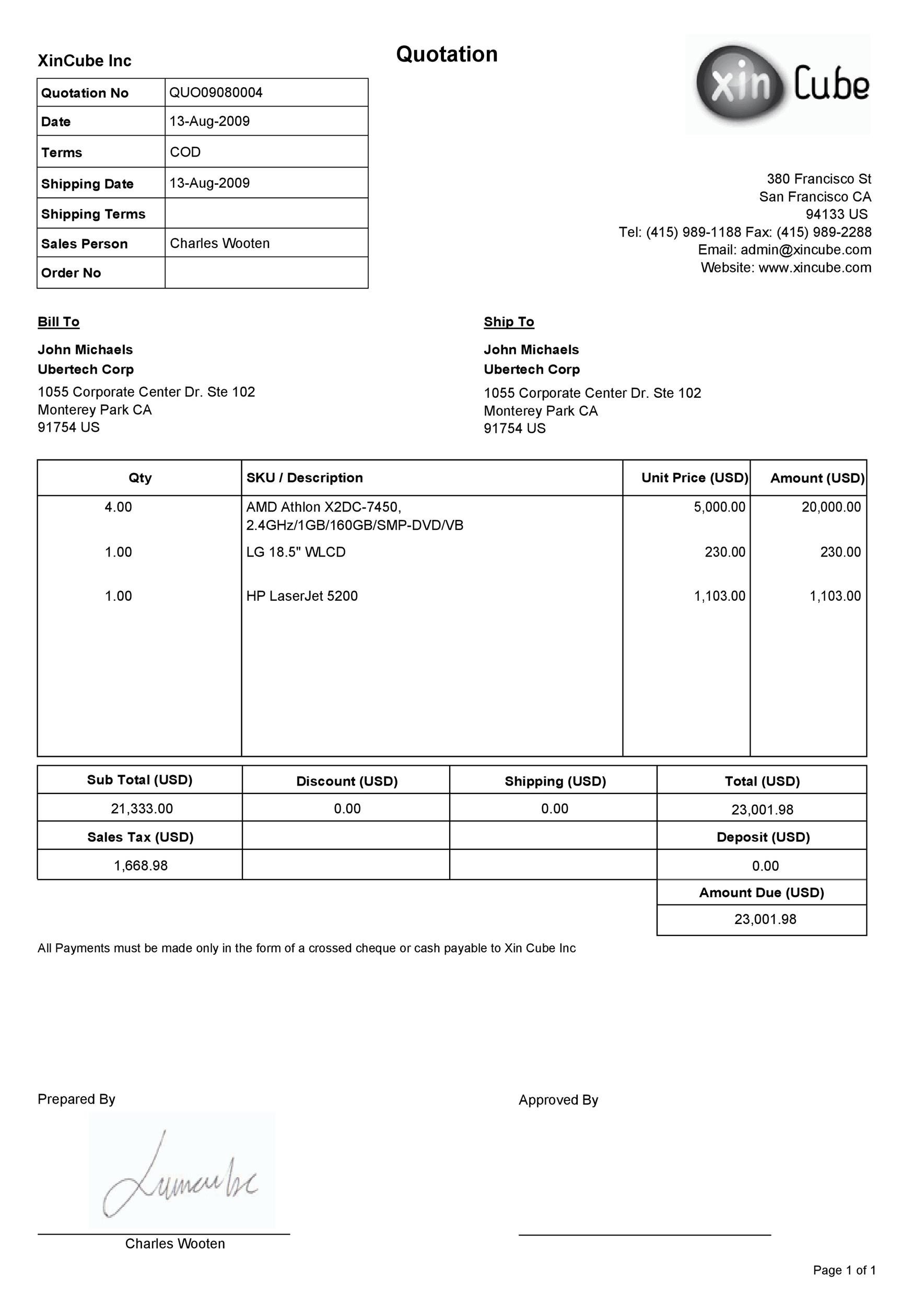 Detail Contoh Quotation Letter Nomer 50