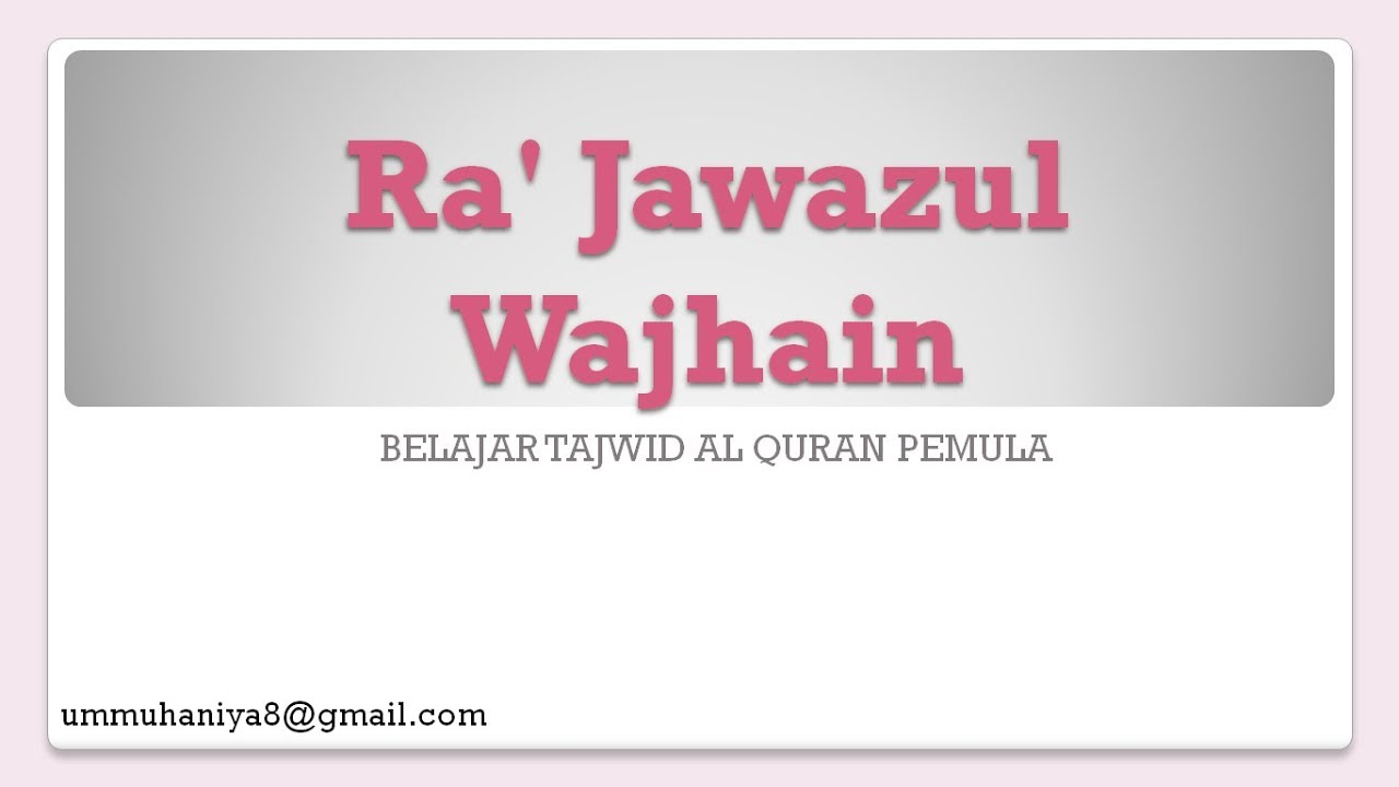 Download Contoh Ra Jawazul Wajhain Nomer 4